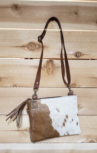 Cowhide Crossbody Clutch Purse #113