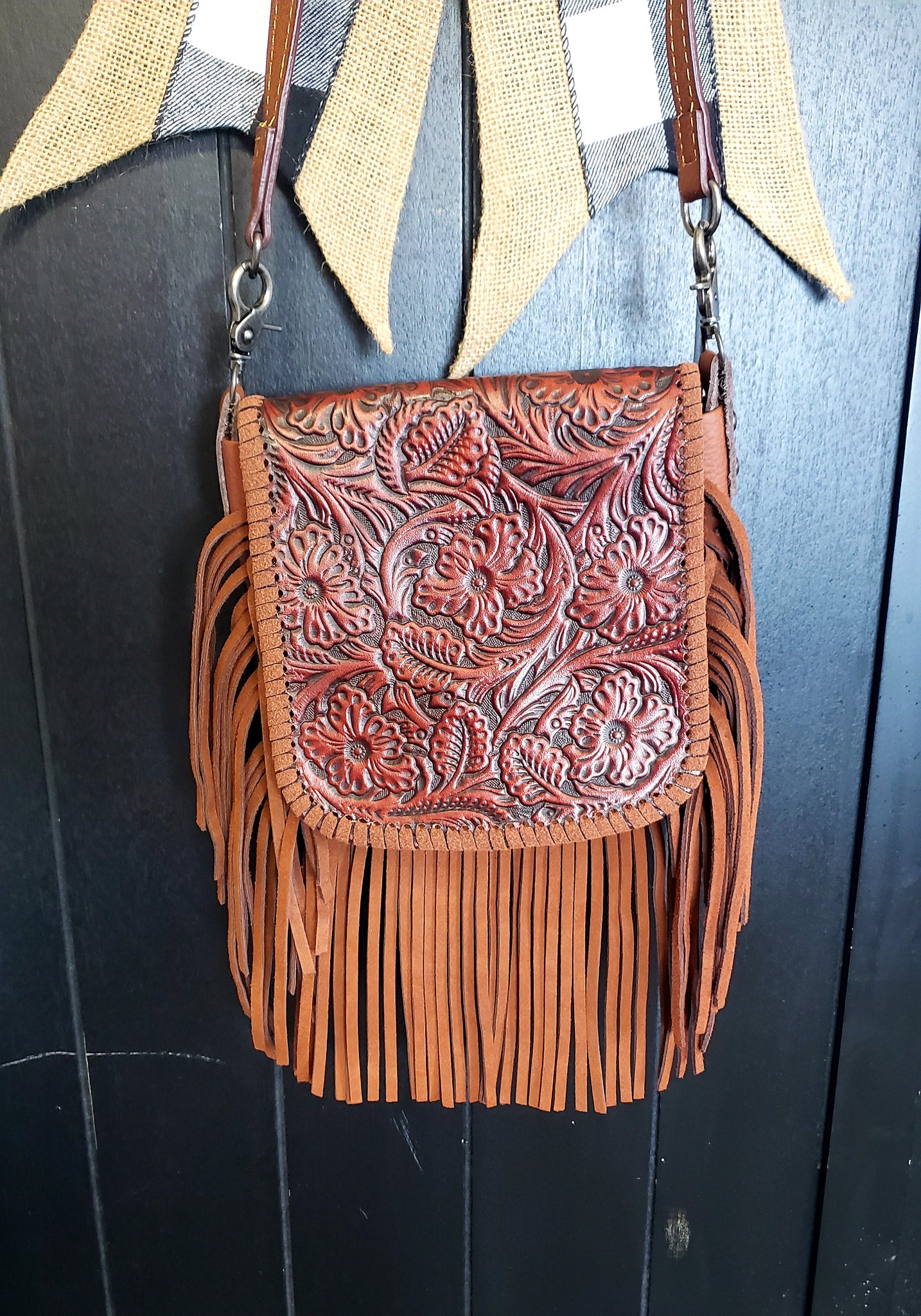 Fringe Crossbody Purse for Women, Vintage Leather Western Boho Purse,  Tassel Small Handbag Shoulder Bag: Handbags: Amazon.com