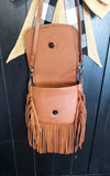 Tooled Leather n Fringe Crossbody Purse #8